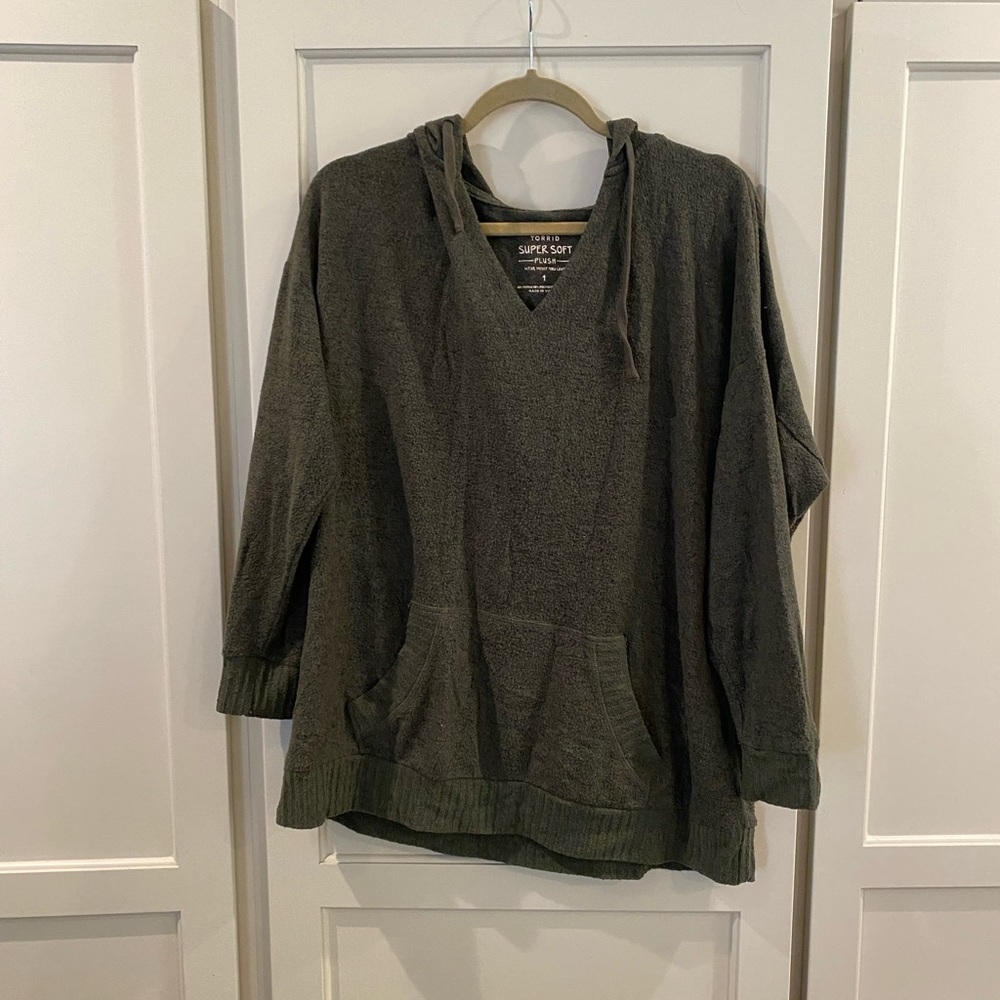 Green torrid super soft sweater